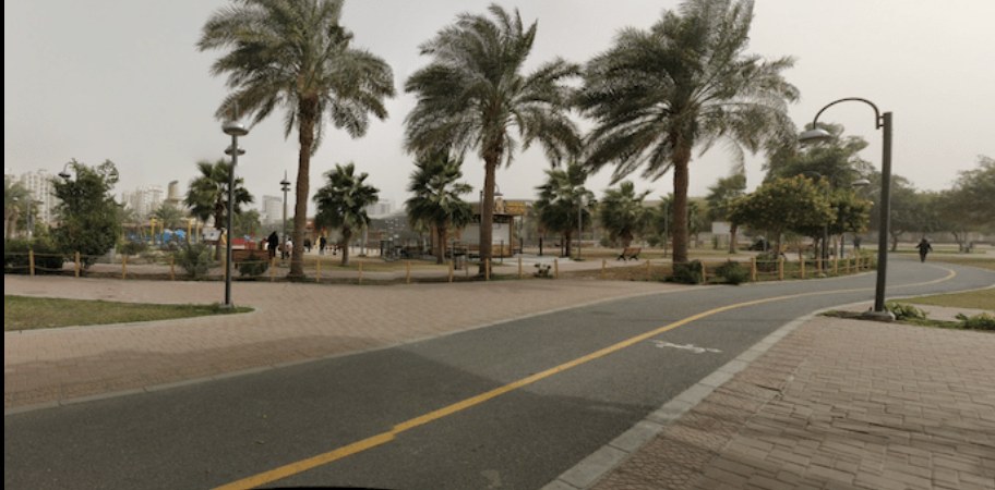 Park promenade and jogging track