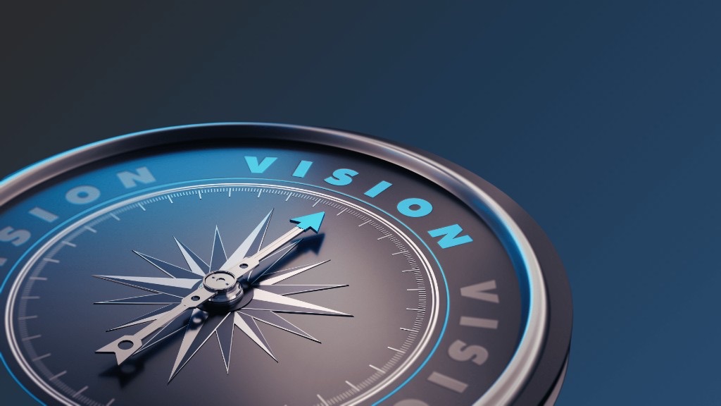 Compass pointing to Vision